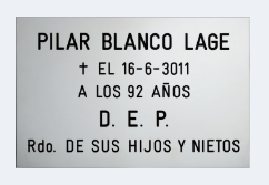 Placa acero INOX