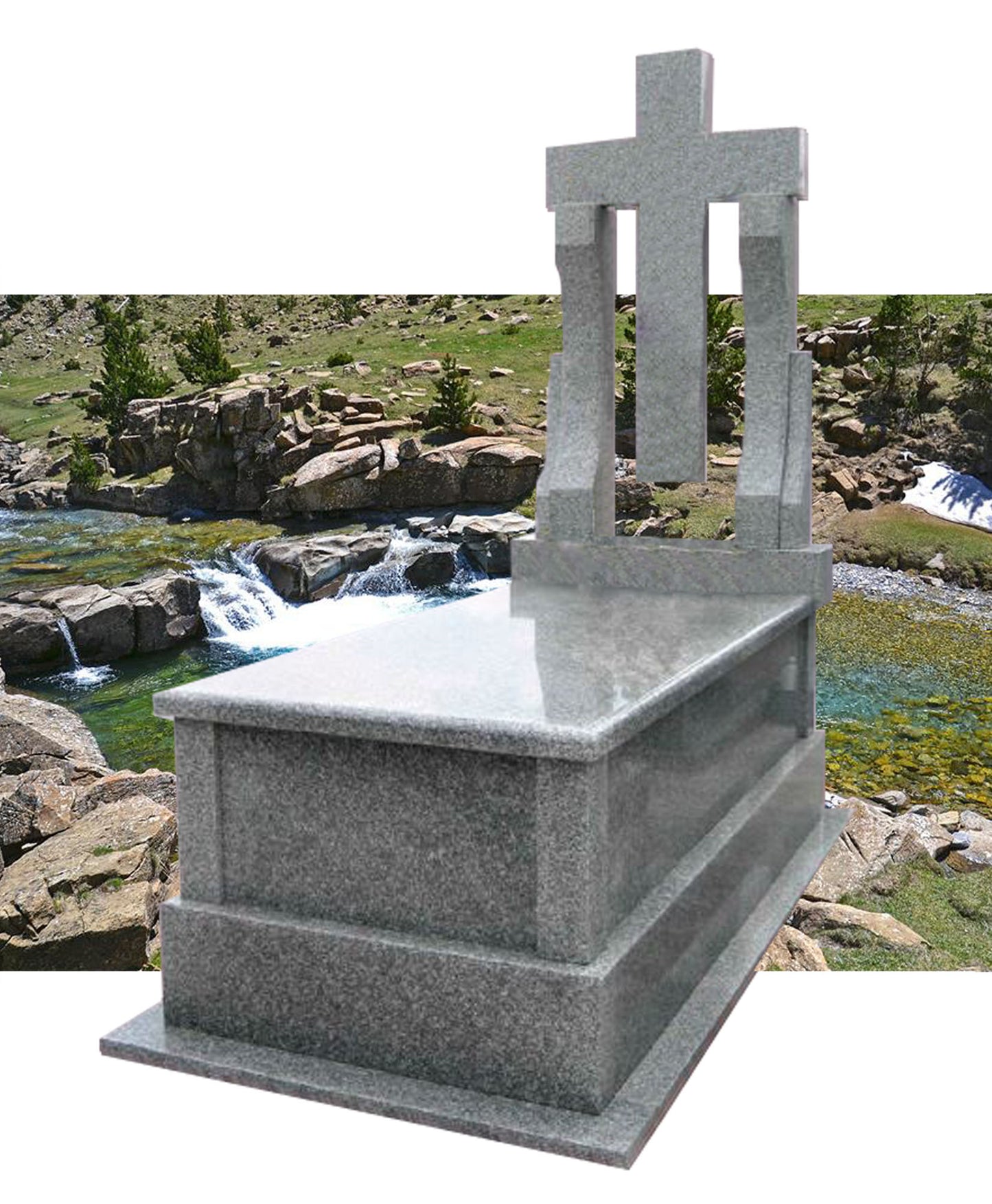 Cruz suspendida de 5 cm.