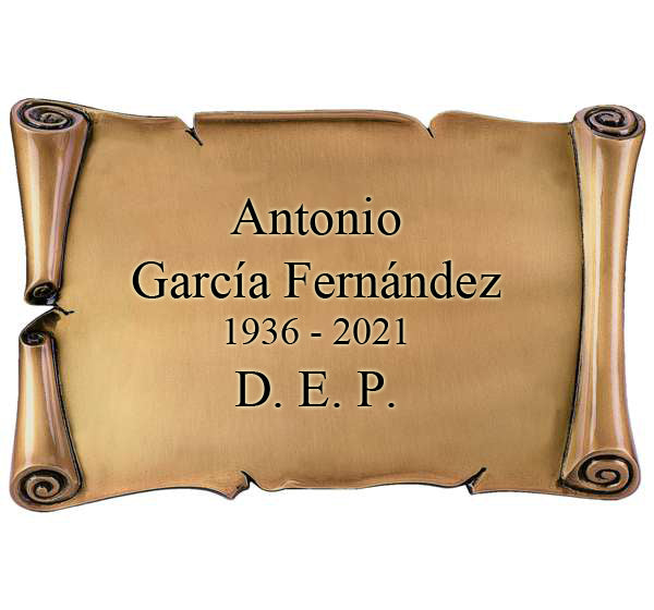Pergamino de Bronce 50 x 30 cm