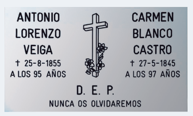 Placa doble acero 30x12cm