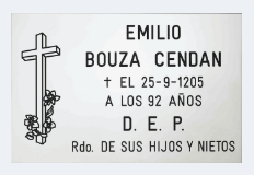 Placa acero INOX CRUZ