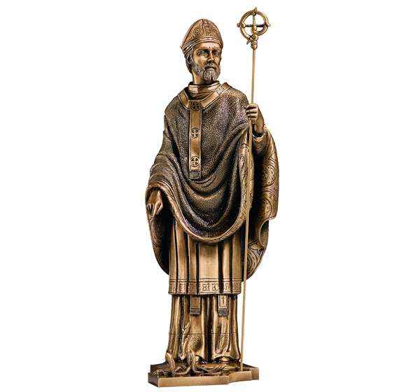 Bronze Sculpture of Saint Patrick Tombstones and Pantheons 60 cm