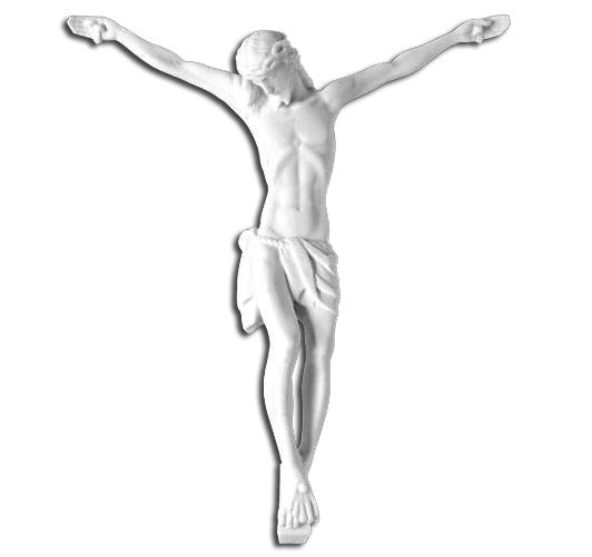 Cristo de Marmolina de 47 cm para Decoración de Cruces y Sepulturas