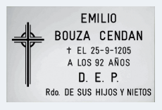 Placa acero INOX CRUZ