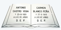Placa acero en forma de libro 36x17cm