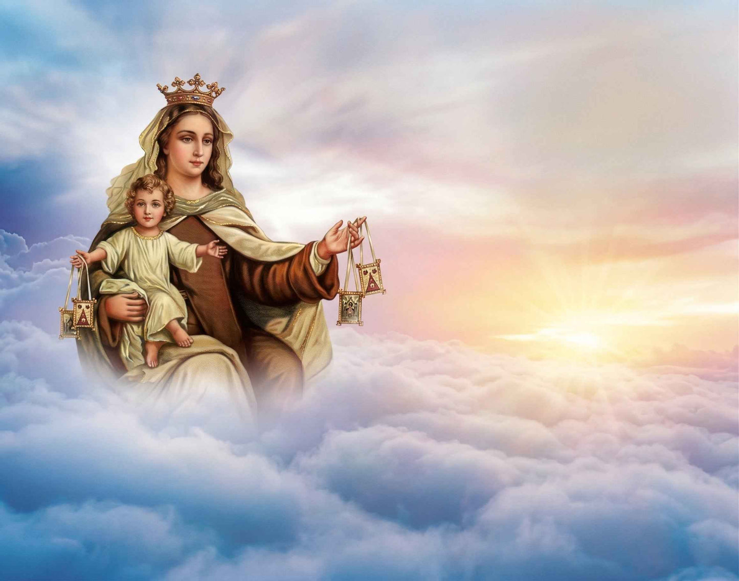 Lápida Cerámica con Fotografía Personalizada VIRGEN del CARMEN Mar