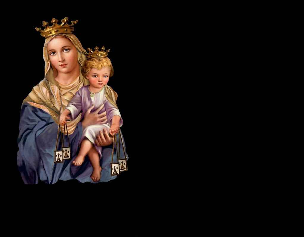 Lápida de Nicho con Cerámica Integrada de Virgen del Carmen