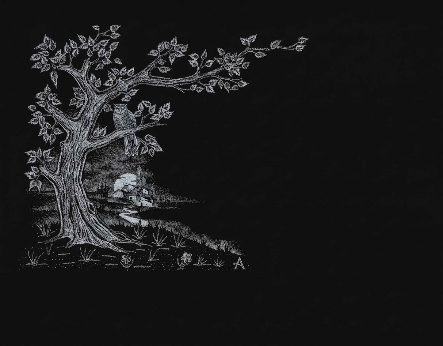 Lápida de Nicho de Granito Negro con Grabado Láser de Árbol de la Vida