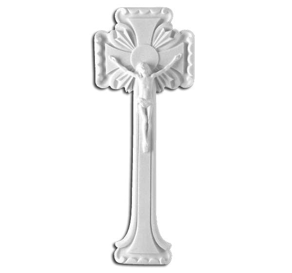 Cruz de 39 cm con Cristo en Marmolina para Decoración de Lápidas