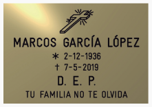 Placa de ALUMINIO champán mate
