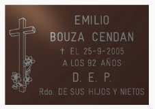 Placa de ALUMINIO bronce mate