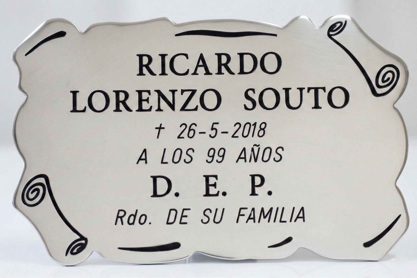 Pergamino Clásico de Acero Inoxidable Personalizado