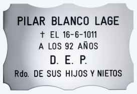 Placa de Acero Inoxidable Personalizada Silueta Clásica