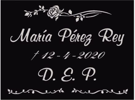 Placa de Aluminio GRECAS FLORALES con Grabado Incluido / Envío nacional