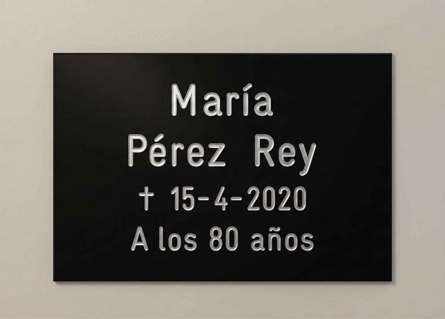 Placa de Aluminio Pequeña 12x8 cm Personalizada