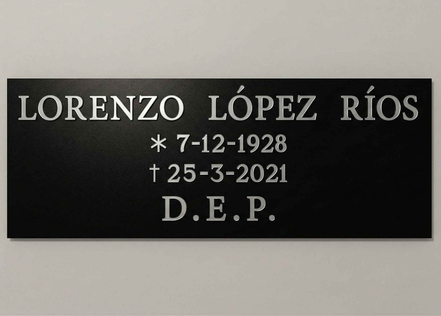 Placa de Aluminio Pequeña 17,5x6,5 cm Personalizada