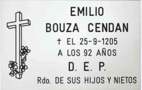 Placa de Acero Inoxidable Personalizada Cruz Flores