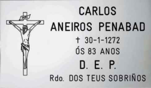 Placa de Acero Inoxidable Personalizada Cruz Cristo