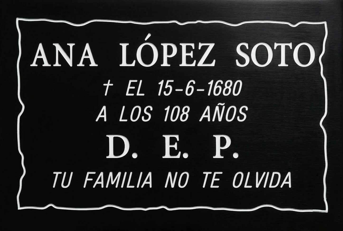 Placa de Aluminio Personalizada con Silueta