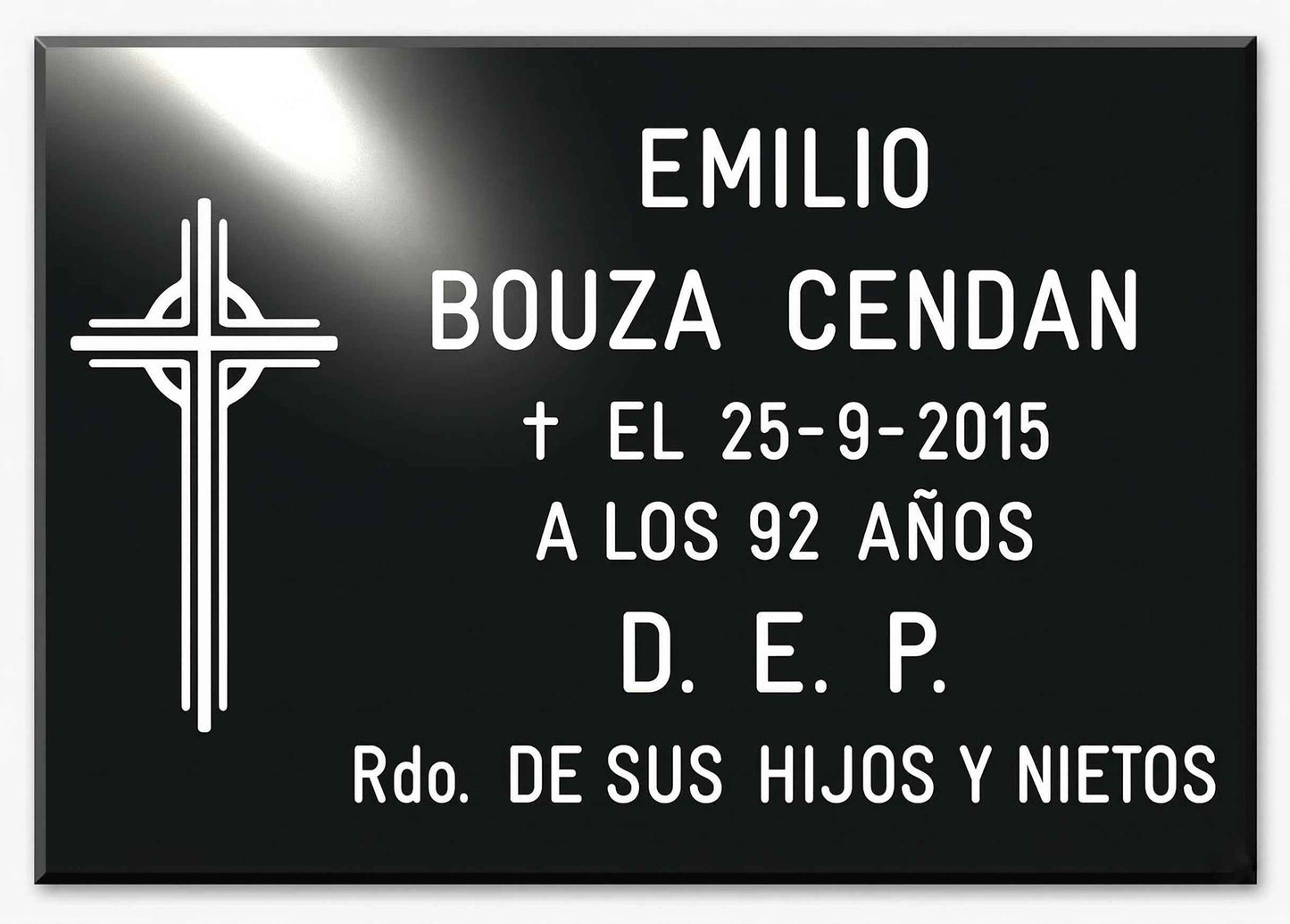 Placa de Aluminio Personalizada Cruz Celta