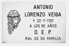 Placa acero INOX CRISTO