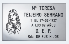 Copia de Placa acero INOX VIRGEN