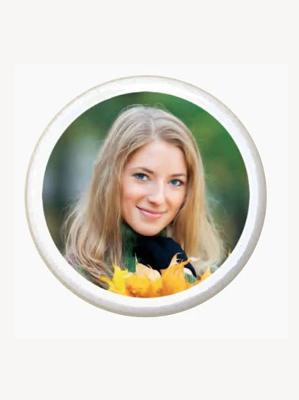 Fotografía impresa en porcelana redonda, apta para exterior y con garantía de 50 años. Disponible en múltiples tamaños