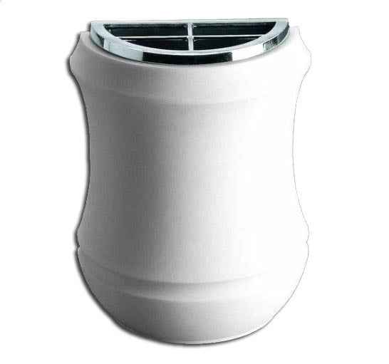 Jarrón Funerario Elegante de Marmolina 18 cm para Lápidas