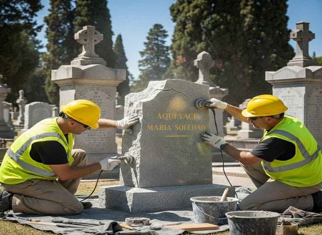 Reparación de lápidas Madrid: Servicio profesional de albañilería y reparación de sepulturas
