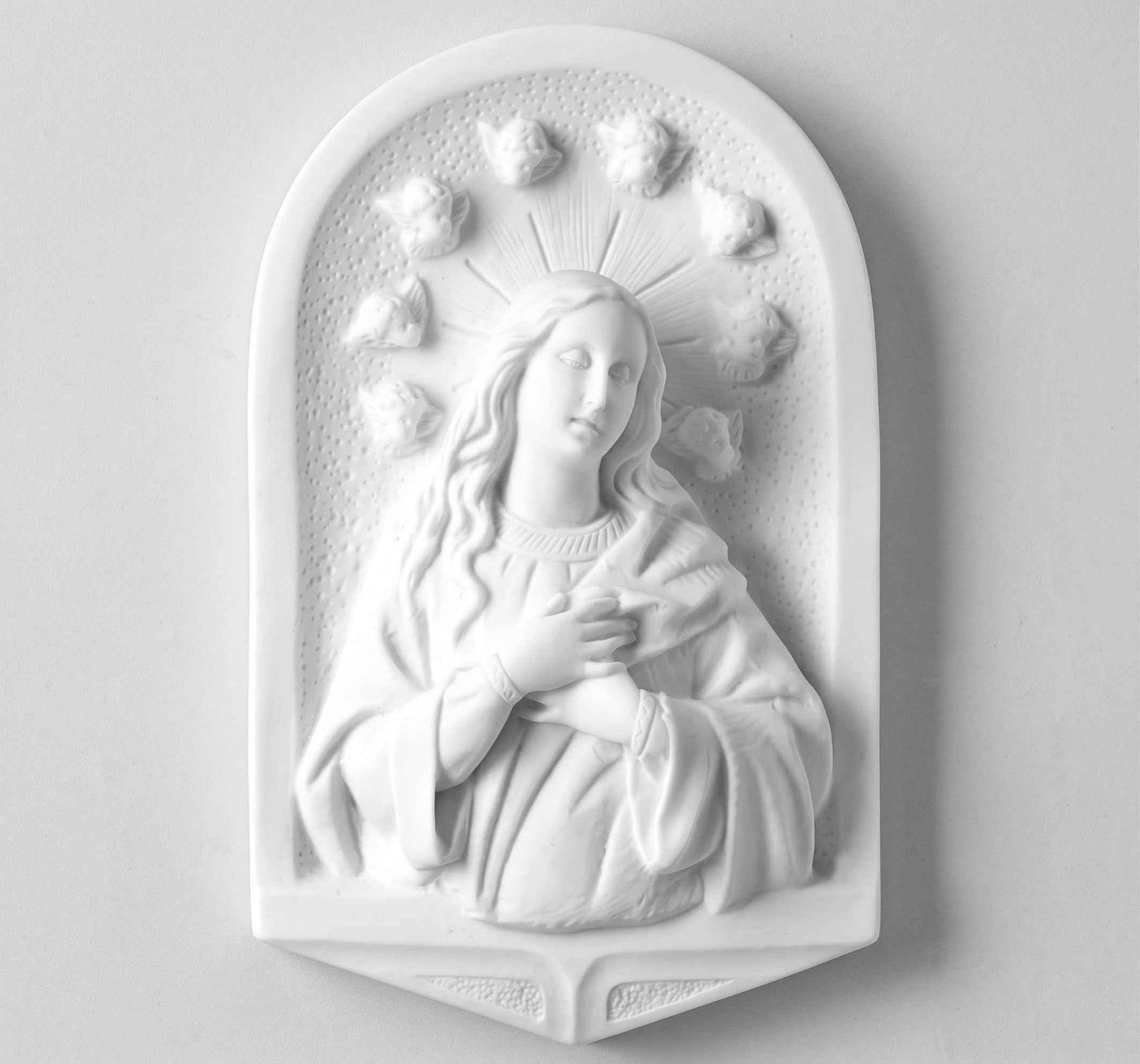Capilla Virgen Purísima en Marmolina de 22 cm Lápidas