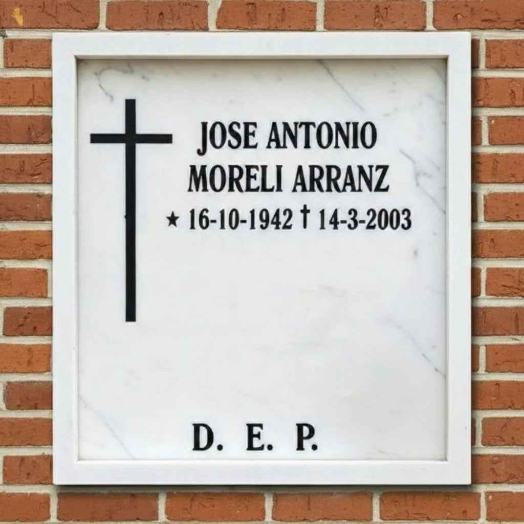 Columbario de Mármol con Cruz Grabada - Madrid
