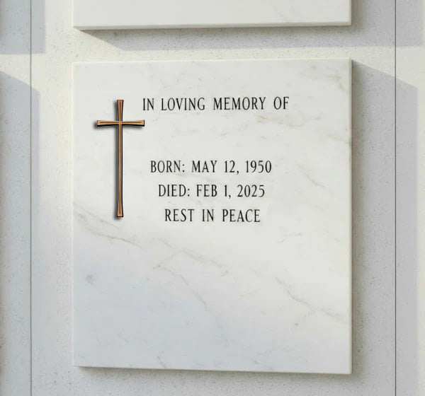 Cruz de Bronce para Decoración de Lápidas y Columbarios | 17, 20, 25, 30, 40 y 48 cm | Envío a Toda España