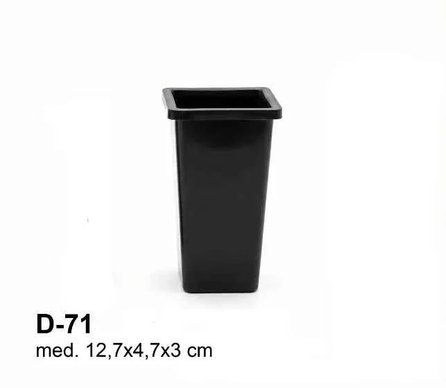 Depósito de plástico para jarrón D‑71 | 13×5×3 cm | Entrega inmediata