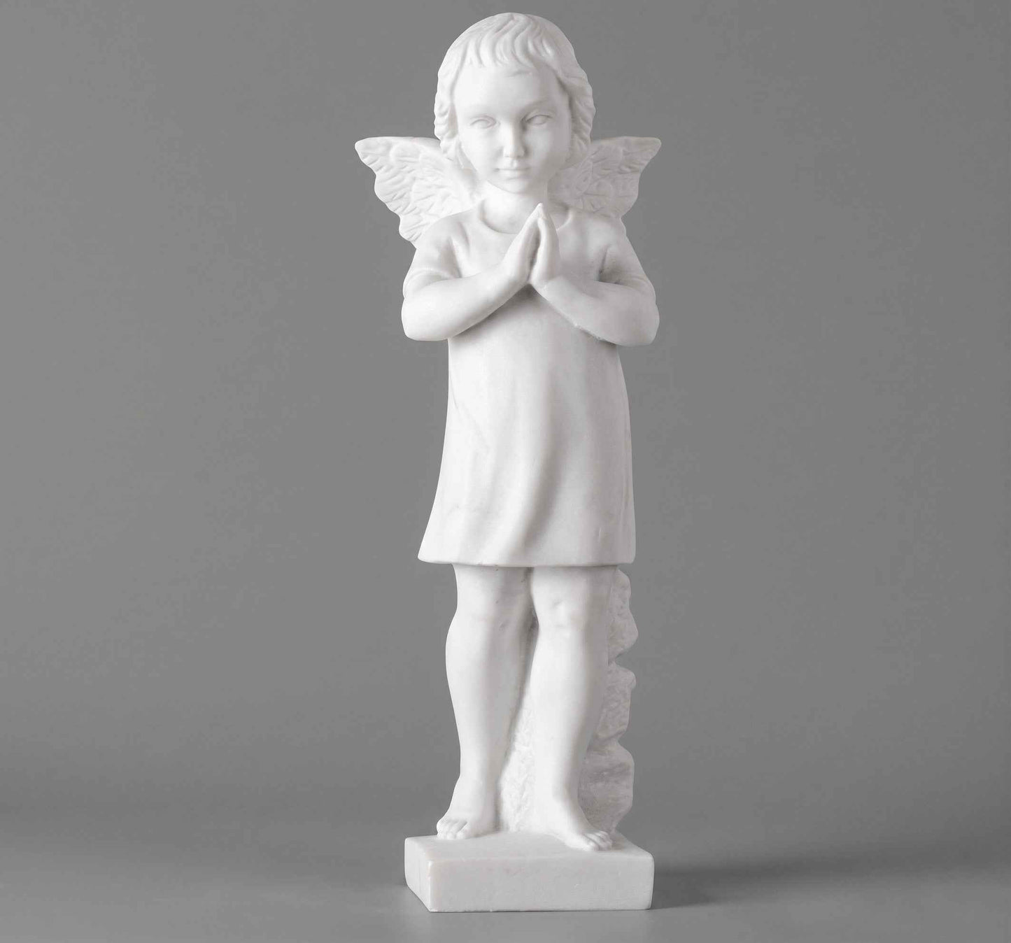 Escultura Ángel Rezando (30 cm) - Mármol Sintético