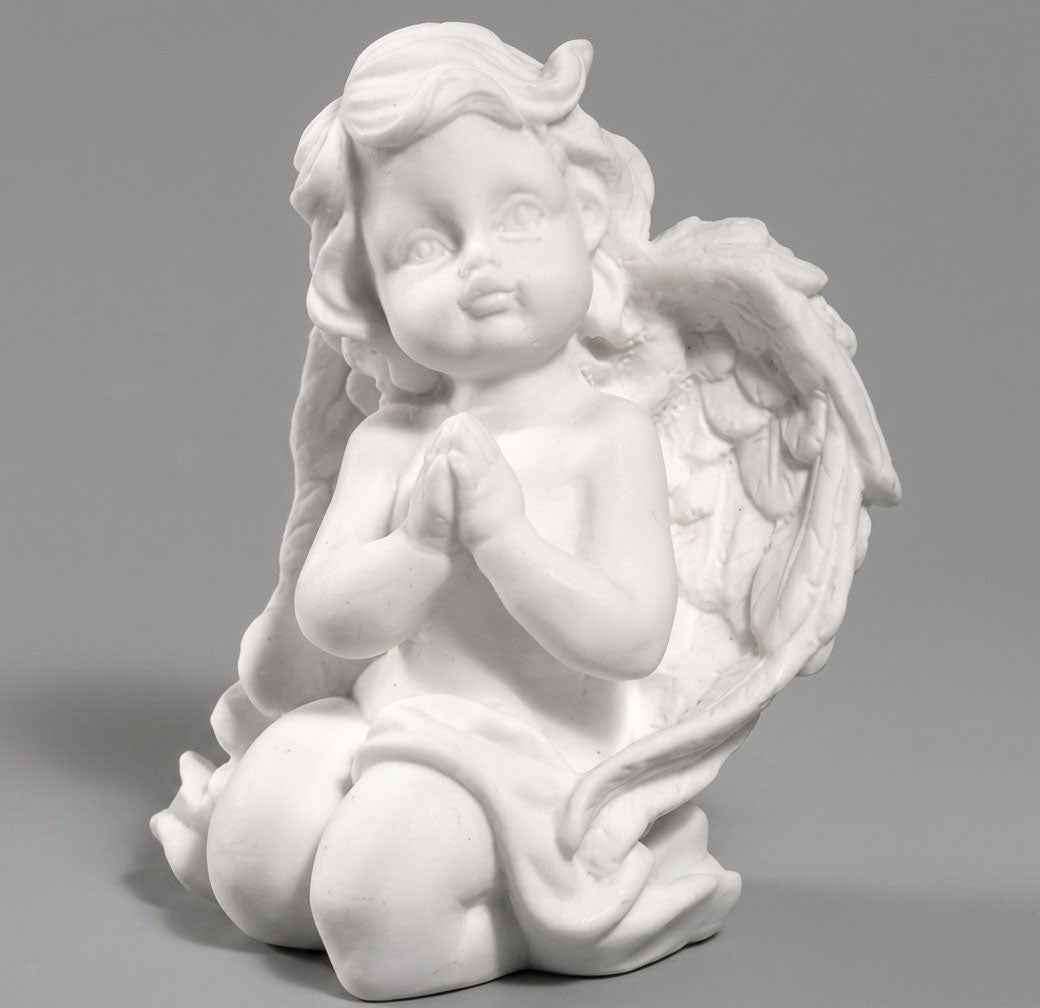 Escultura en Marmolina de Angelito Arrodillado 10 cm