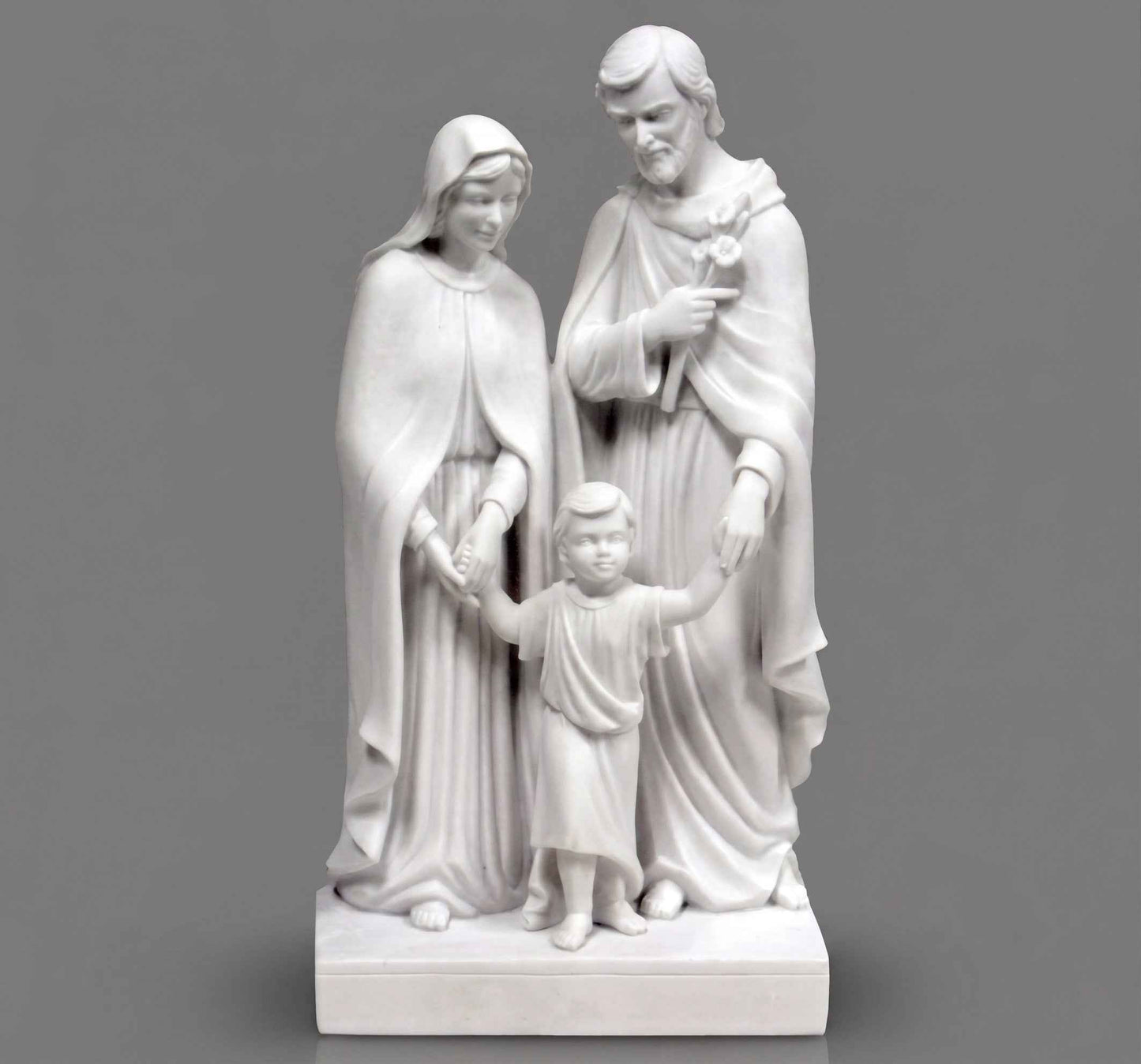 Escultura Sagrada Familia (50 cm) - Mármol Sintético