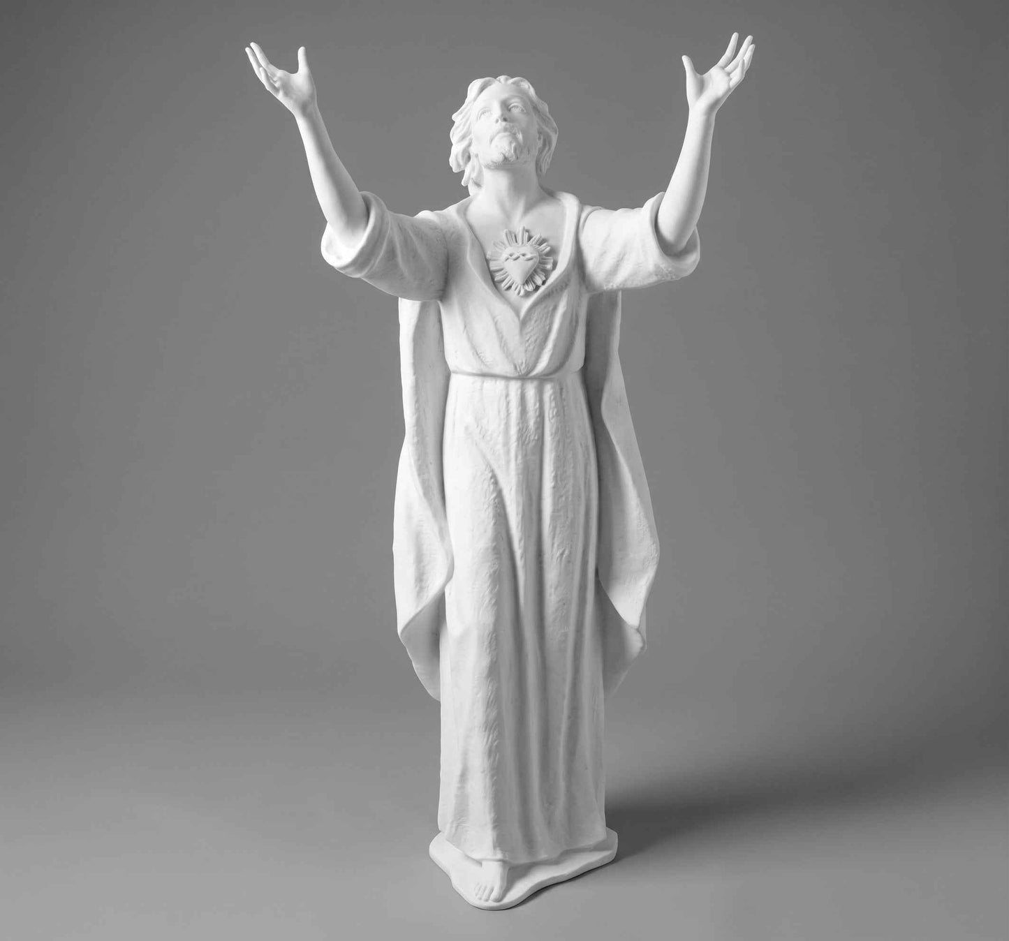 Escultura Sagrado Corazón de Jesús (140 cm) - Mármol Sintético