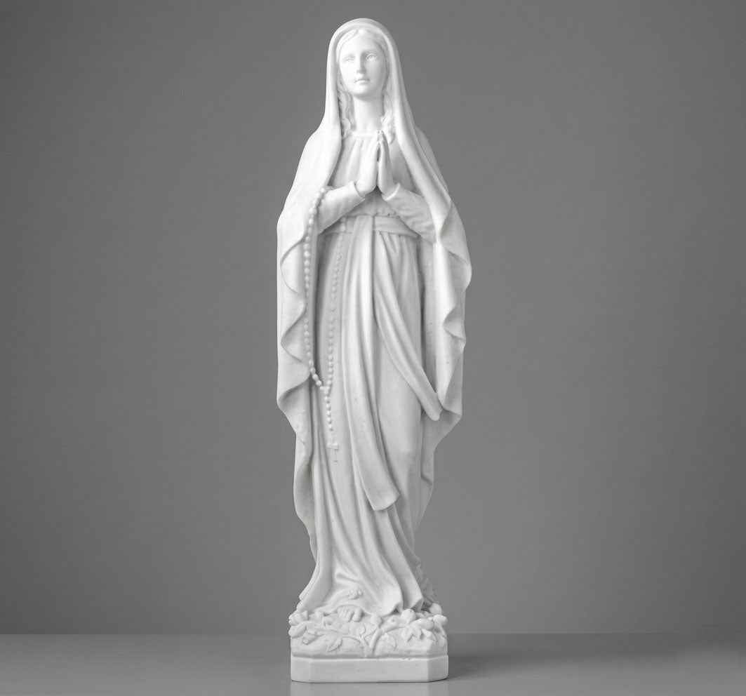 Esculturas en Marmolina de la Virgen de Lourdes 39 a 76 cm