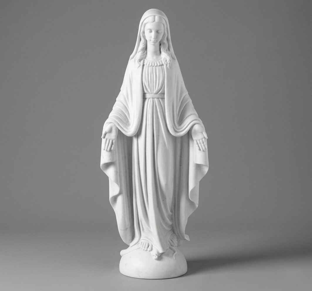 Esculturas de la Virgen Inmaculada en Marmolina 73 a 117 cm