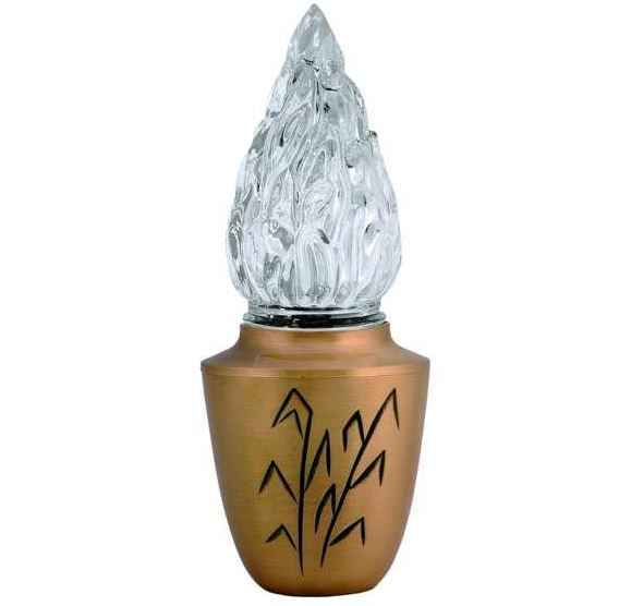 Farol de Bronce para Lápidas con Espigas
