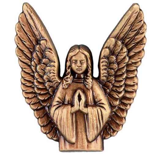Aplique de Ángel en Bronce de 8,5 cm Lápidas