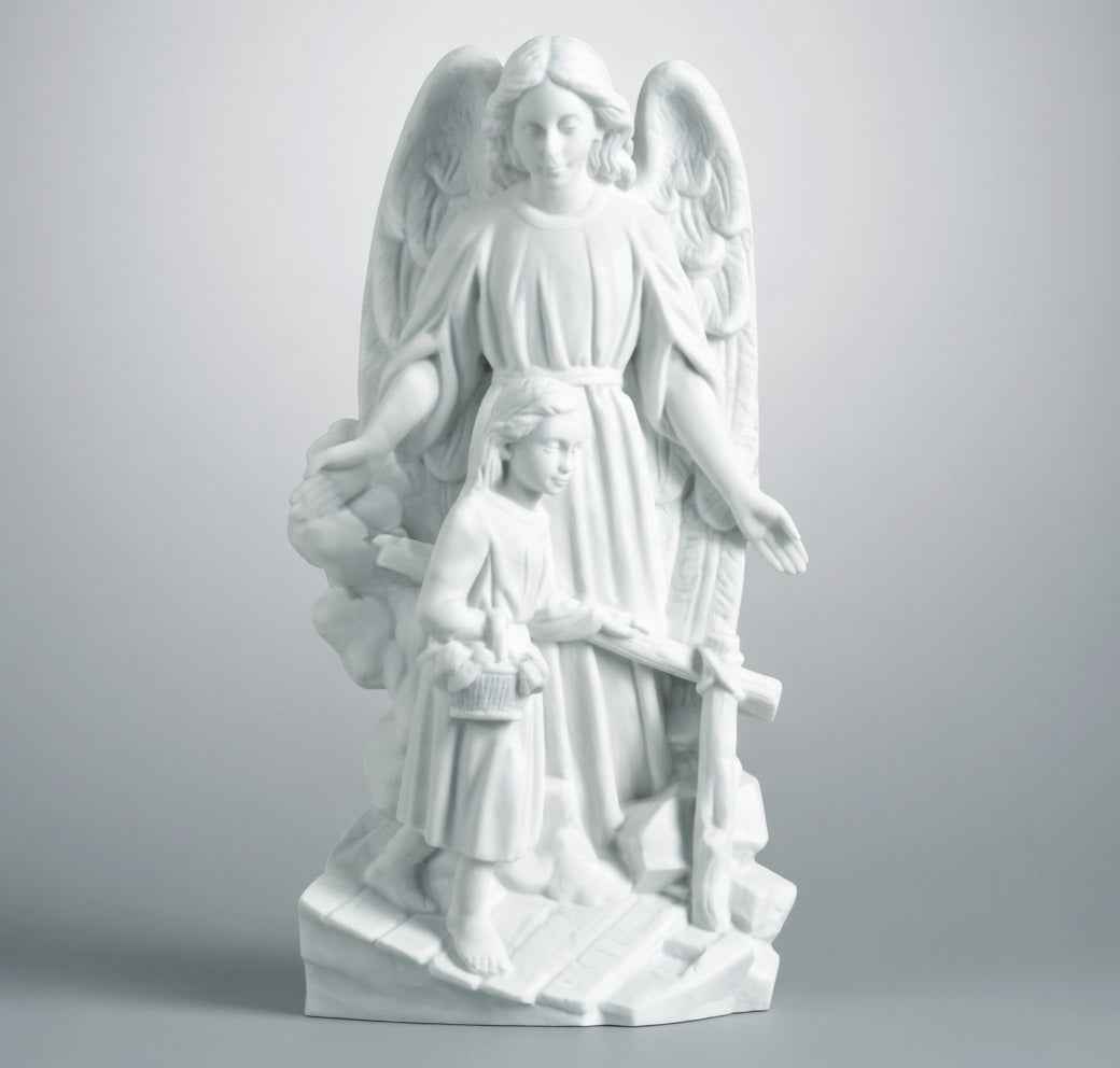 Figura Ángel de la Guarda Marmolina 38 cm Lápidas