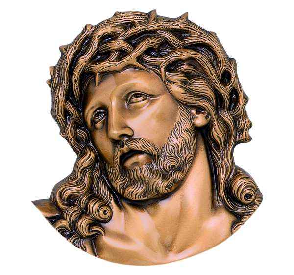 Cara de Cristo Espinas Bronce de 11,5 y 24 cm Lápidas