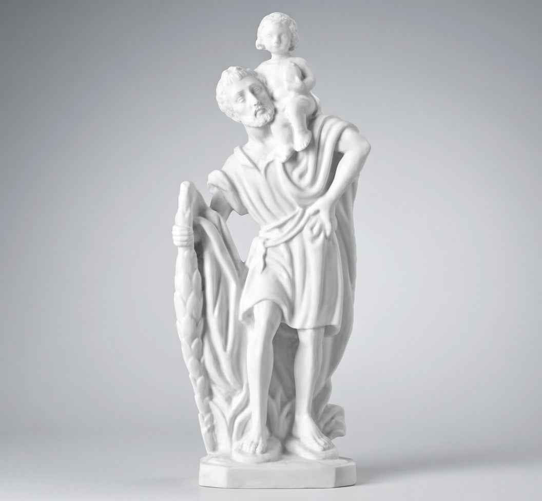 Figura de San Cristóbal Marmolina 39 cm Lápidas