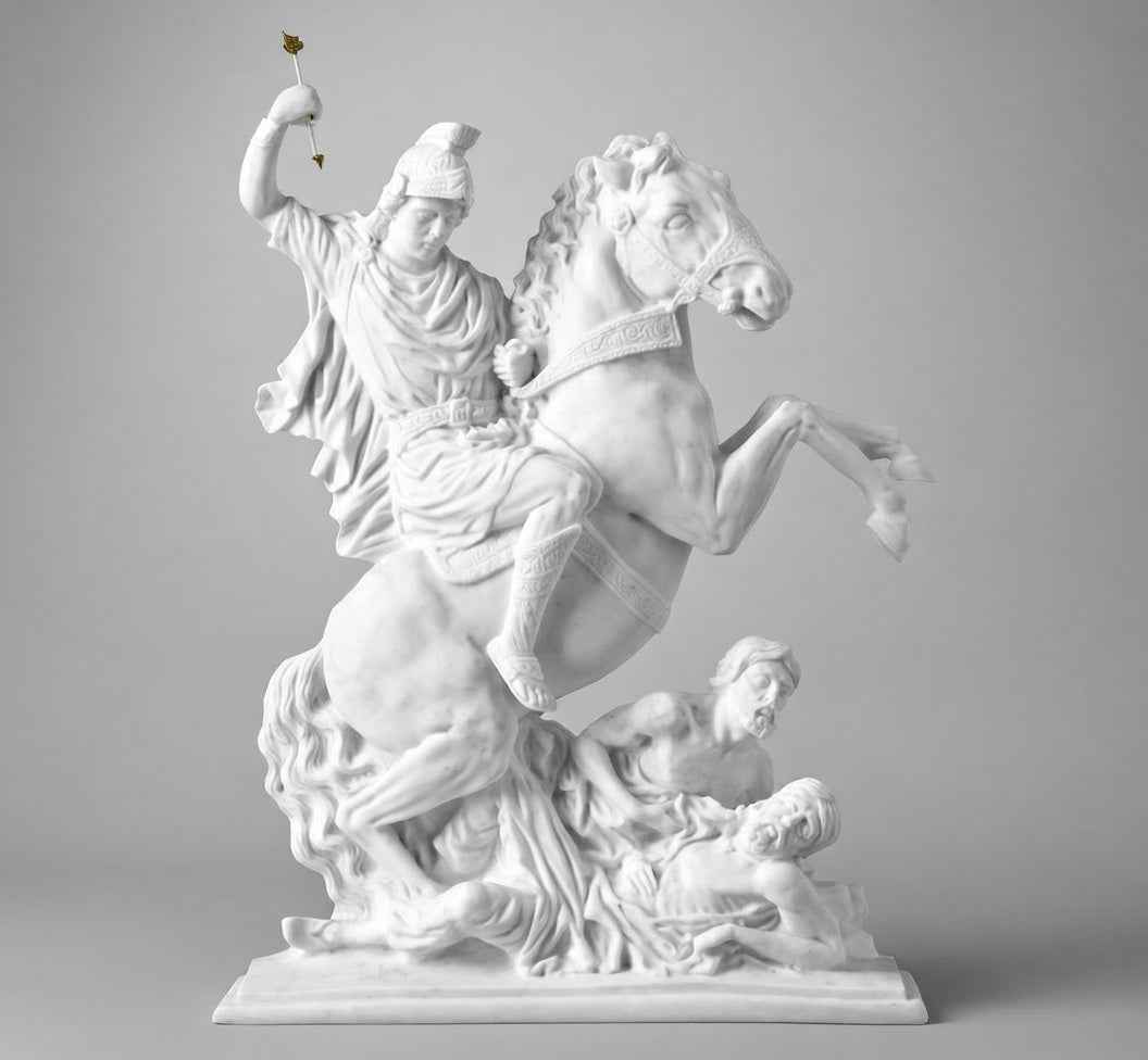 Figura de San Jorge Marmolina 38 cm Lápidas