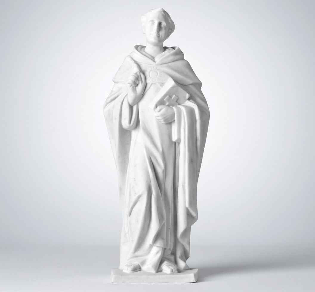 Figura de Santo Tomás de Aquino Marmolina 37 cm Lápidas