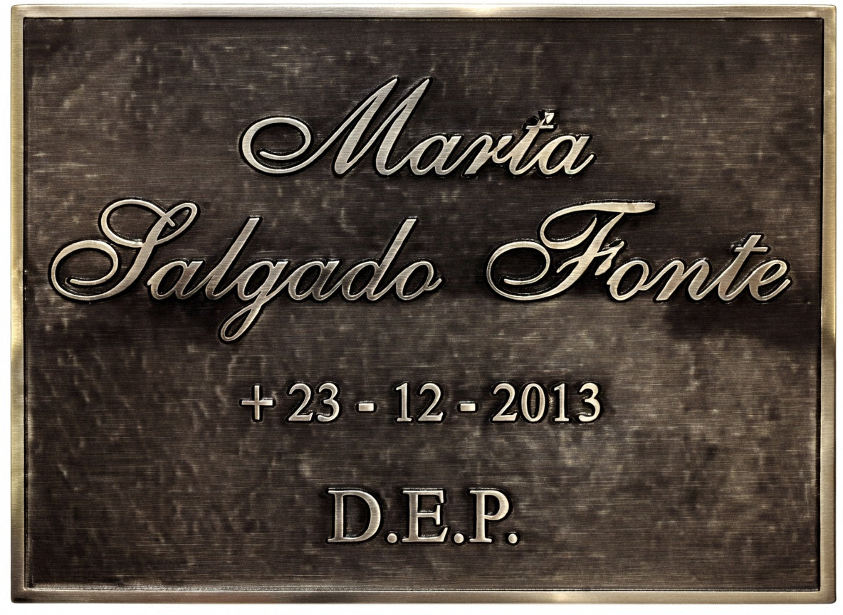 Placa de Broce Fundido acabado Artesanal / Memorial Spain