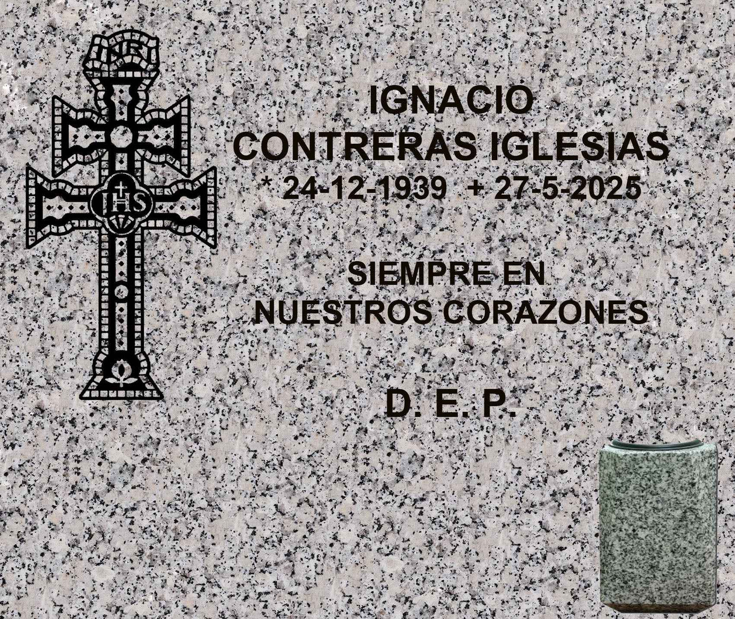 Lápida de Nicho con Cruz de Caravaca | Madrid