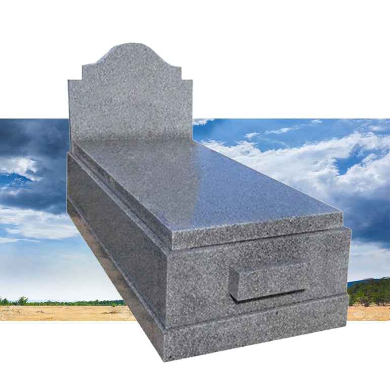 Lápida para Sepulturas Modelo Tipo Mixto en Granito Gris Quintana de 12 cm en Madrid