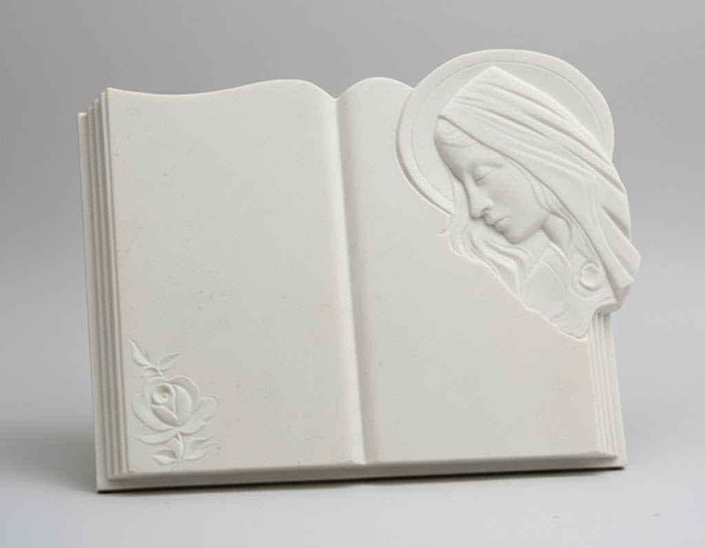 Libro de Mármol con Virgen Personalizado